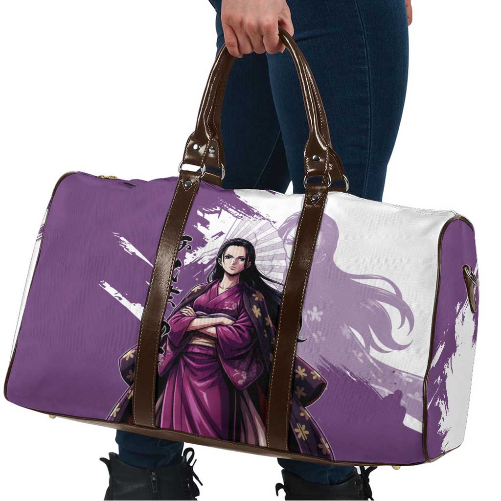 Nico Robin in Wano Kimono Elegance Travel Bag Demon Child in Regal Purple - One Piece Wano Style