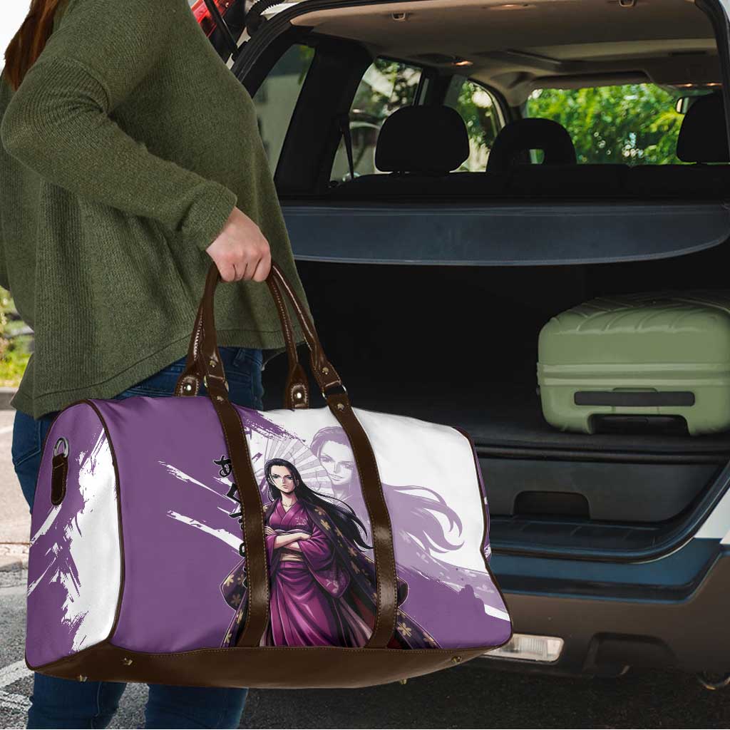 Nico Robin in Wano Kimono Elegance Travel Bag Demon Child in Regal Purple - One Piece Wano Style