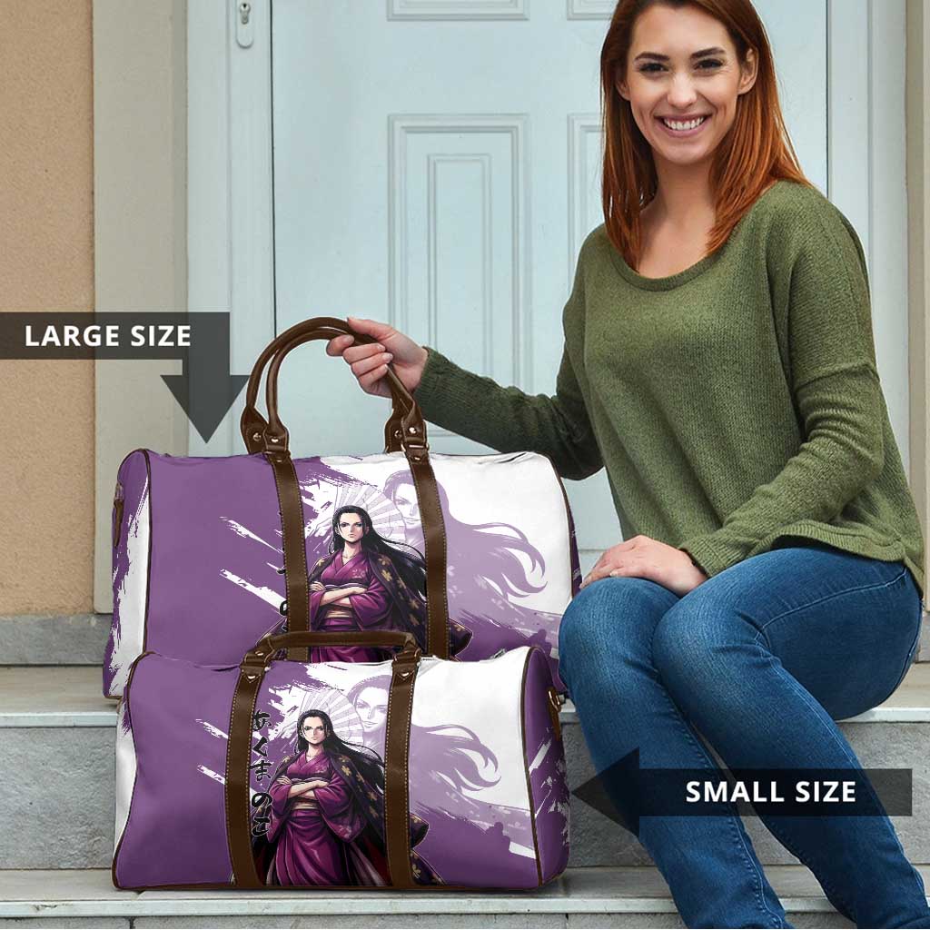Nico Robin in Wano Kimono Elegance Travel Bag Demon Child in Regal Purple - One Piece Wano Style