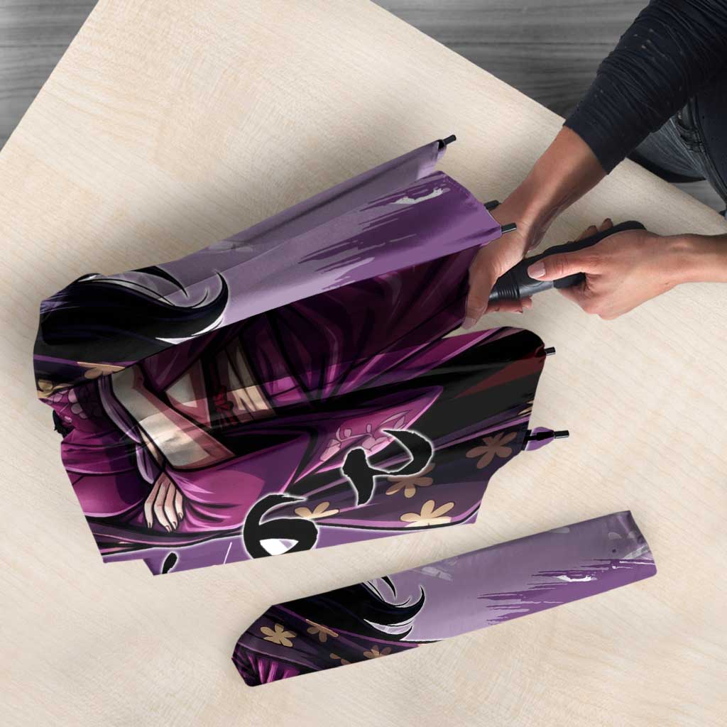 Nico Robin in Wano Kimono Elegance Umbrella Demon Child in Regal Purple - One Piece Wano Style