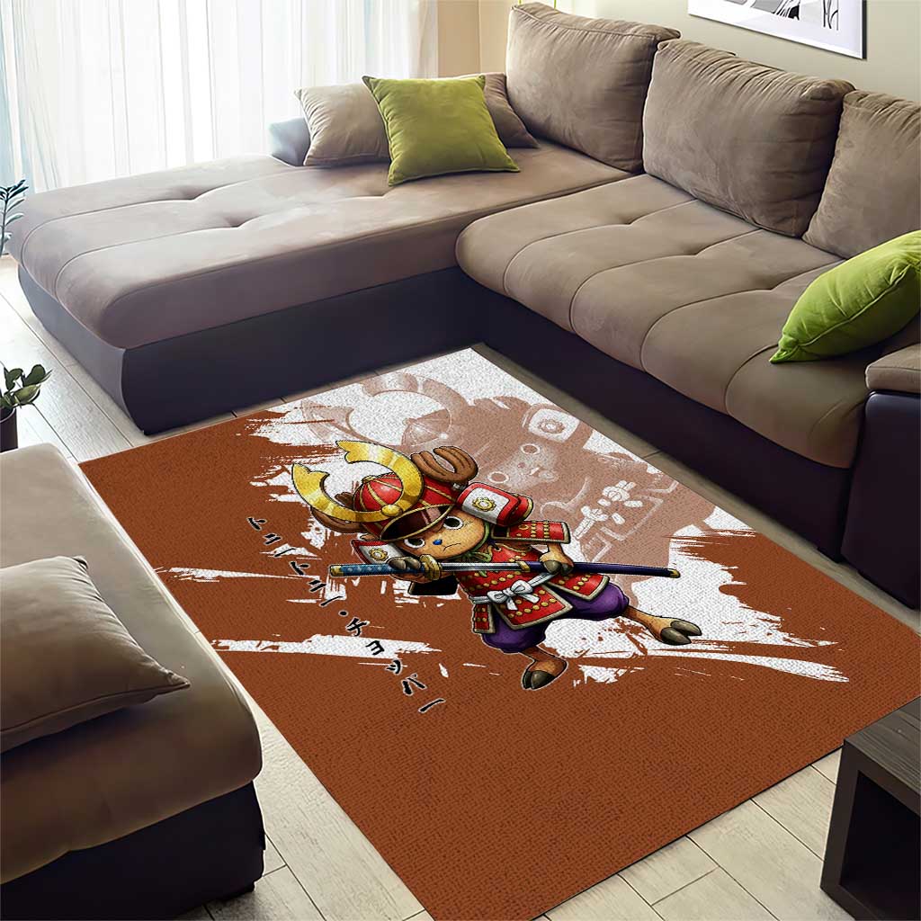 Tony Tony Chopper in Samurai Armor Area Rug Wano-Inspired Chibi Warrior Style