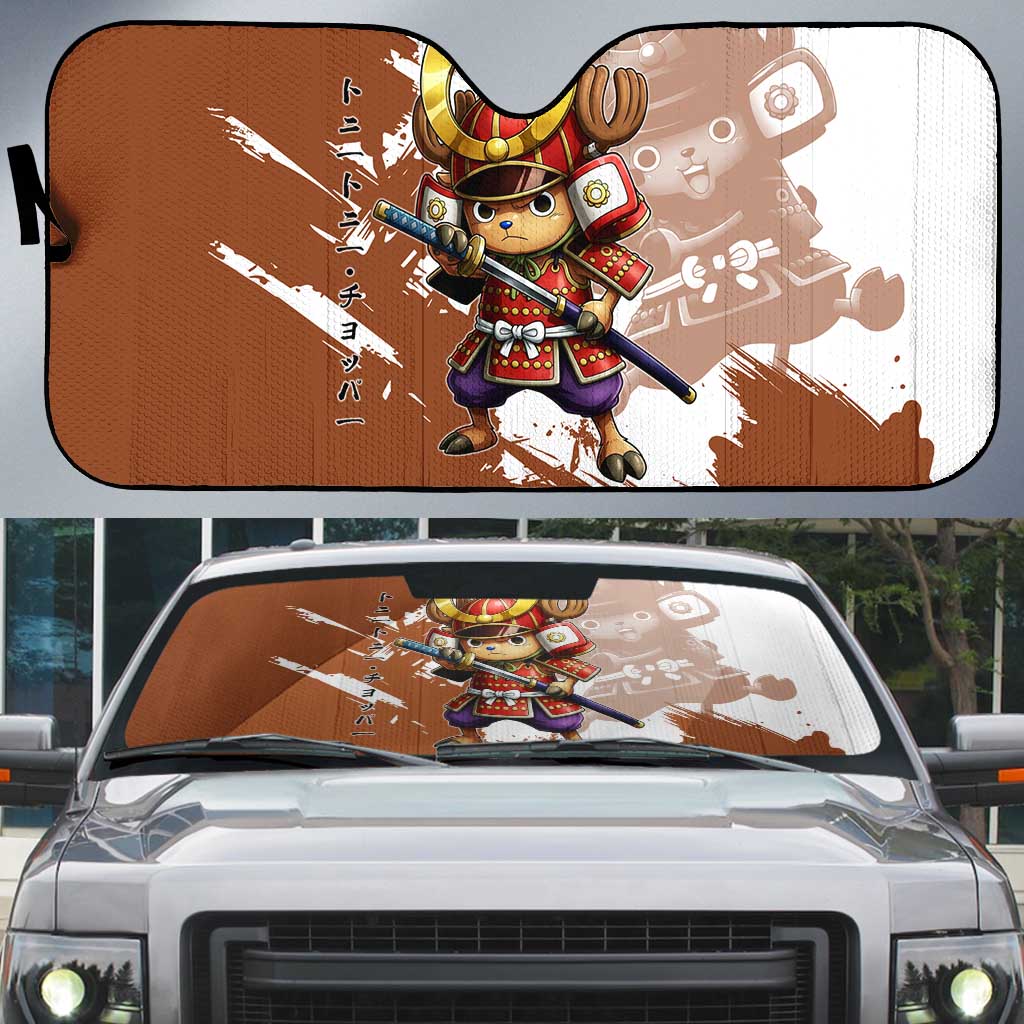 Tony Tony Chopper in Samurai Armor Auto Sun Shade Wano-Inspired Chibi Warrior Style