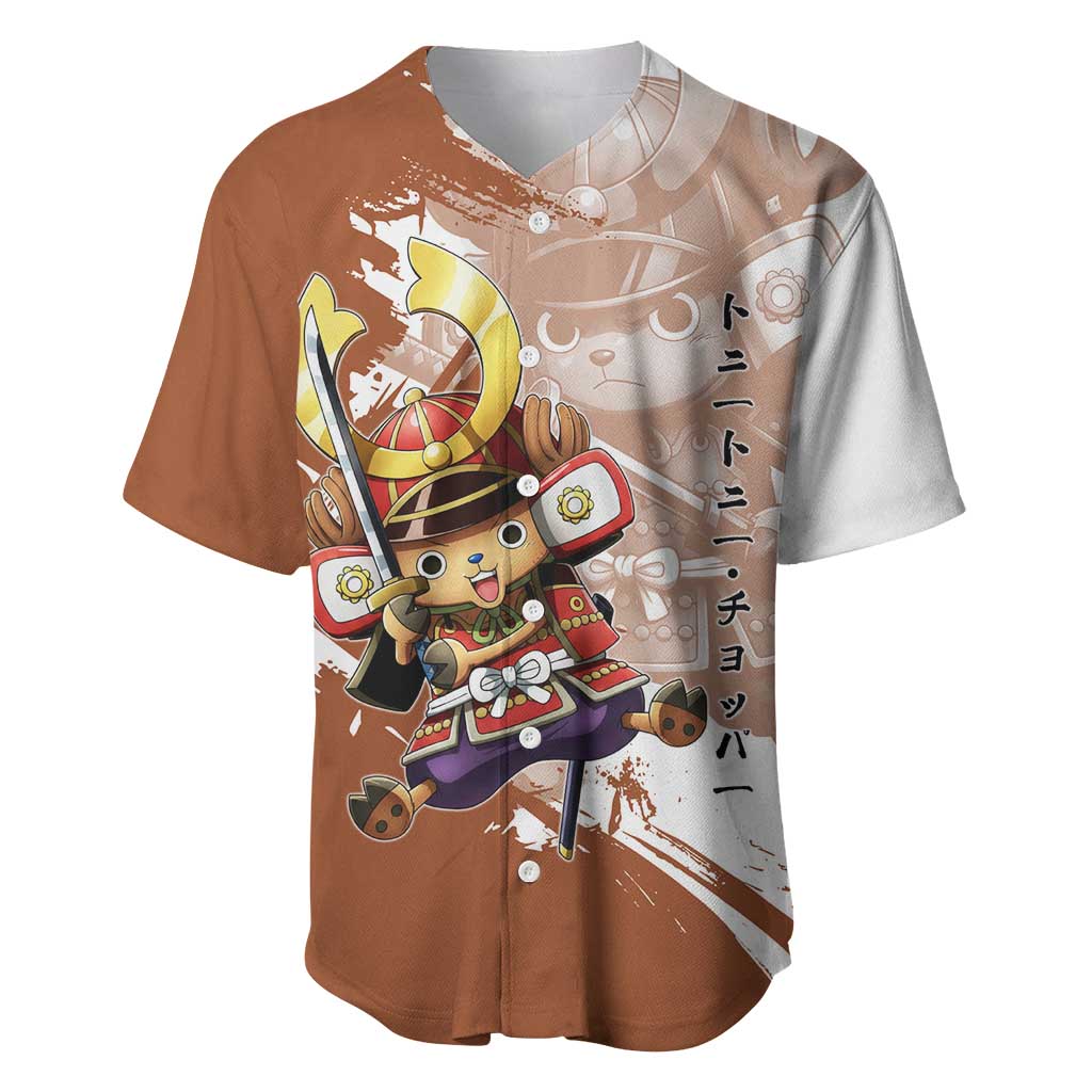 Tony Tony Chopper in Samurai Armor Baseball Jersey Wano-Inspired Chibi Warrior Style