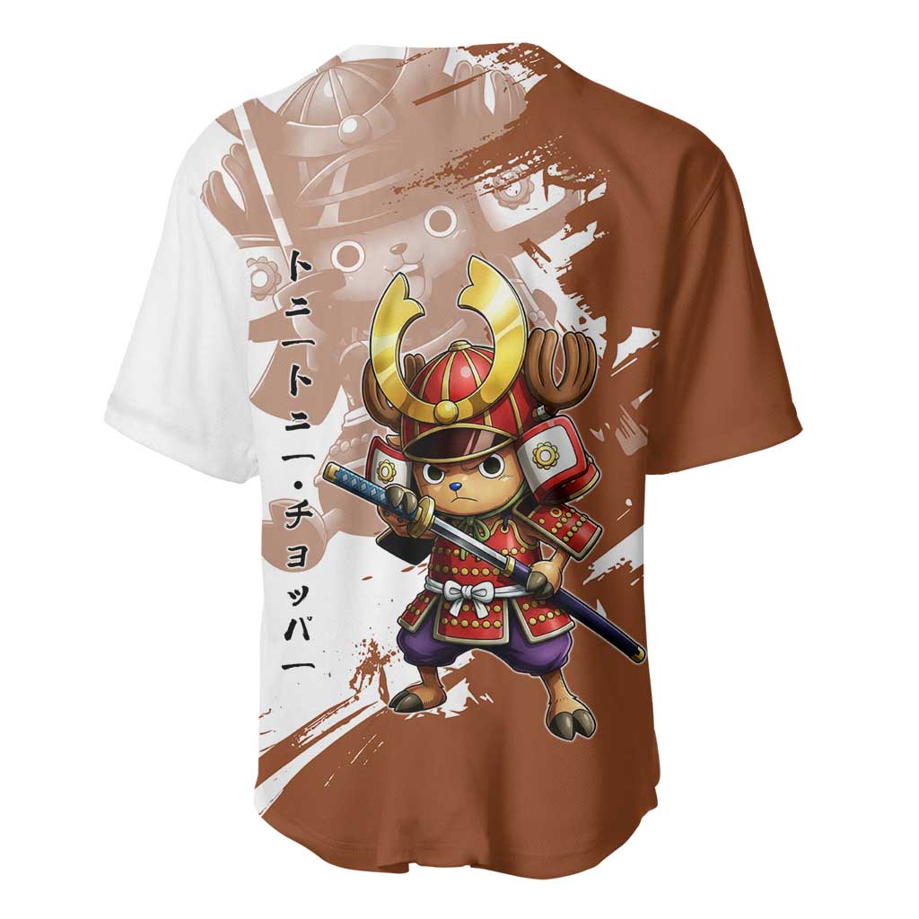 Tony Tony Chopper in Samurai Armor Baseball Jersey Wano-Inspired Chibi Warrior Style