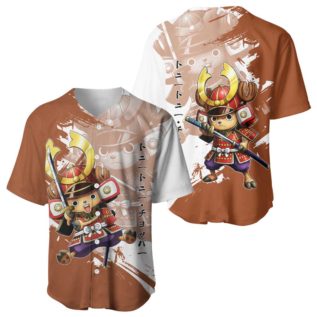 Tony Tony Chopper in Samurai Armor Baseball Jersey Wano-Inspired Chibi Warrior Style
