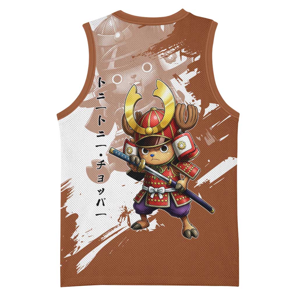 Tony Tony Chopper in Samurai Armor Basketball Jersey Wano-Inspired Chibi Warrior Style