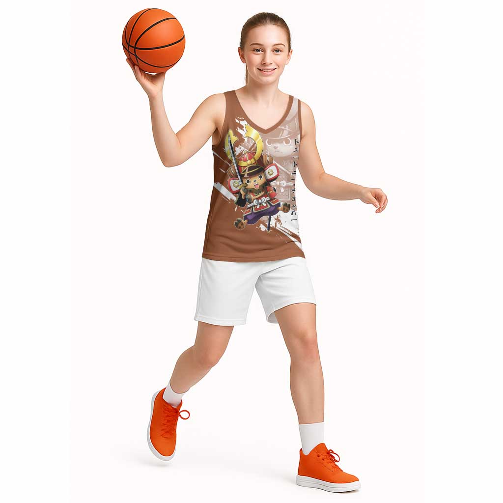 Tony Tony Chopper in Samurai Armor Basketball Jersey Wano-Inspired Chibi Warrior Style
