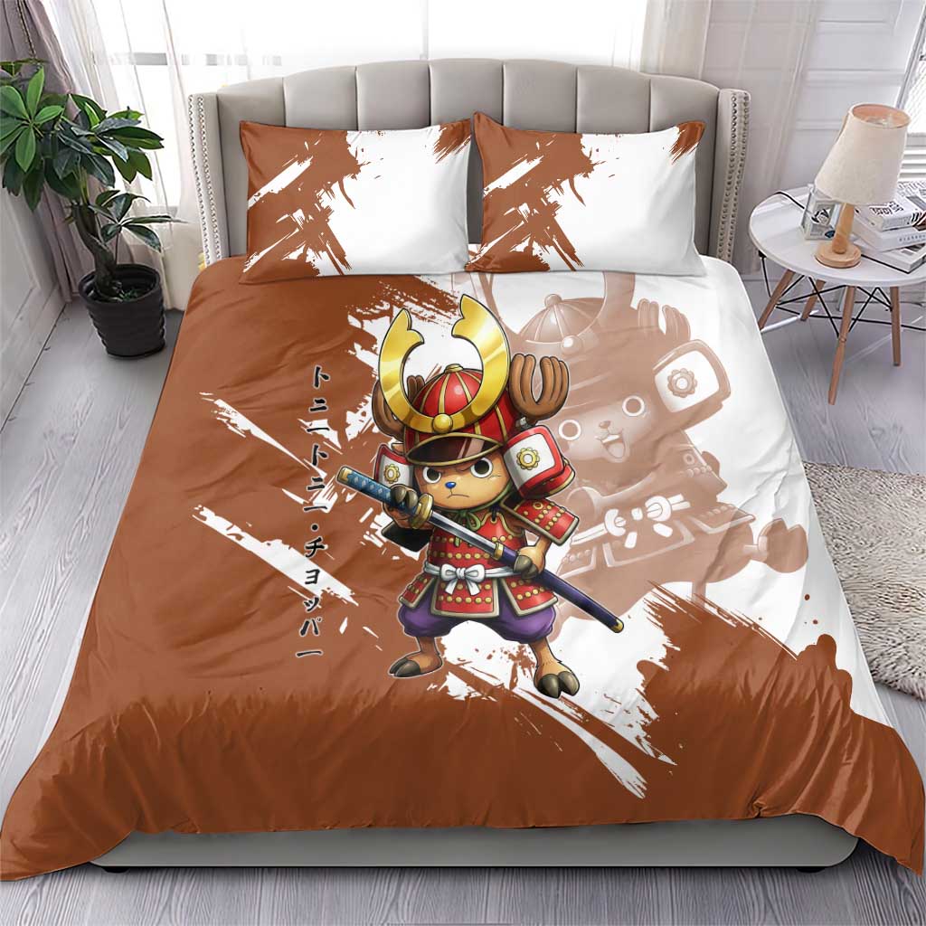Tony Tony Chopper in Samurai Armor Bedding Set Wano-Inspired Chibi Warrior Style