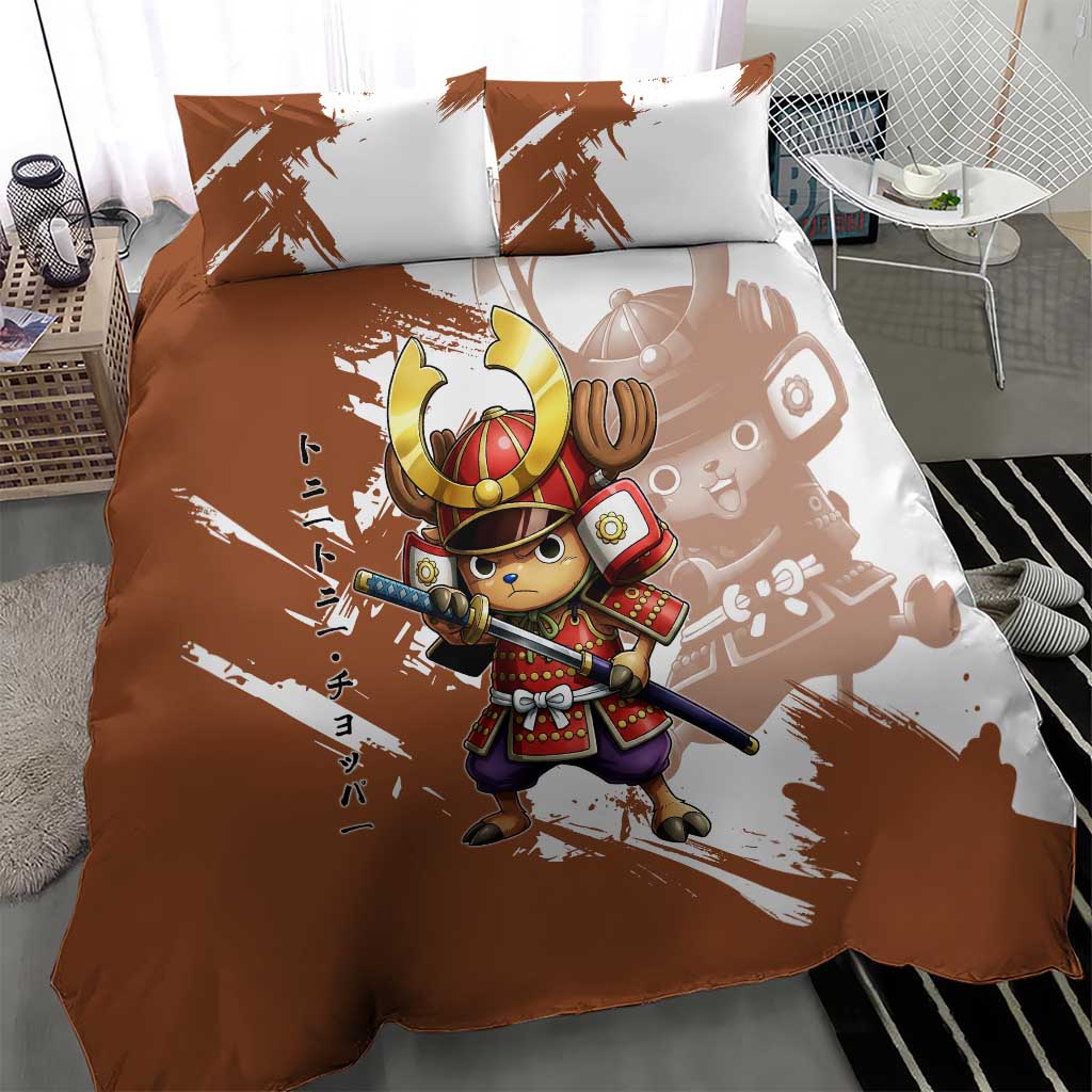 Tony Tony Chopper in Samurai Armor Bedding Set Wano-Inspired Chibi Warrior Style
