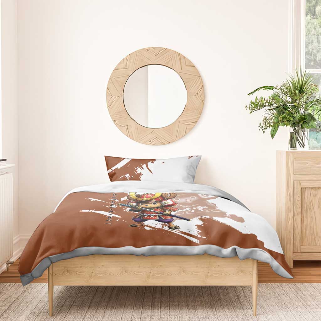 Tony Tony Chopper in Samurai Armor Bedding Set Wano-Inspired Chibi Warrior Style