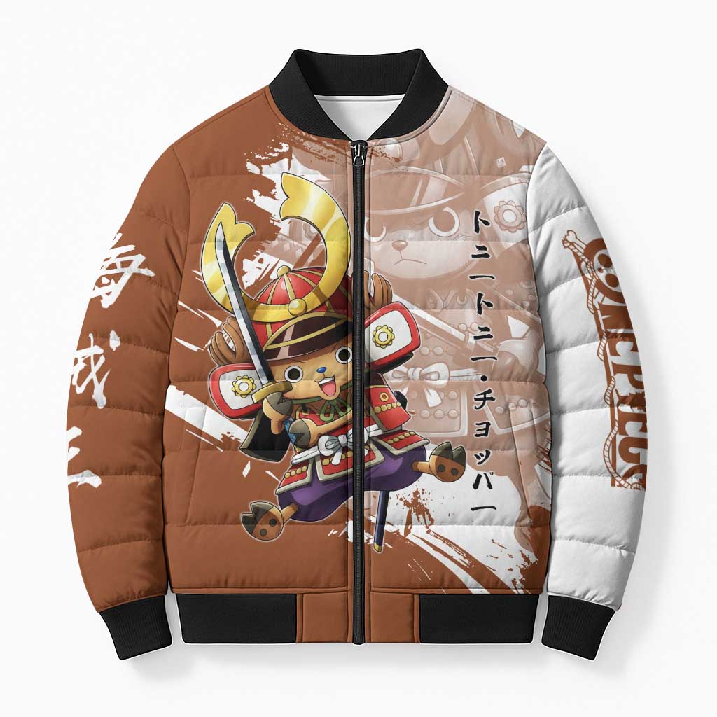 Tony Tony Chopper in Samurai Armor Bomber Puffer Jacket Wano-Inspired Chibi Warrior Style