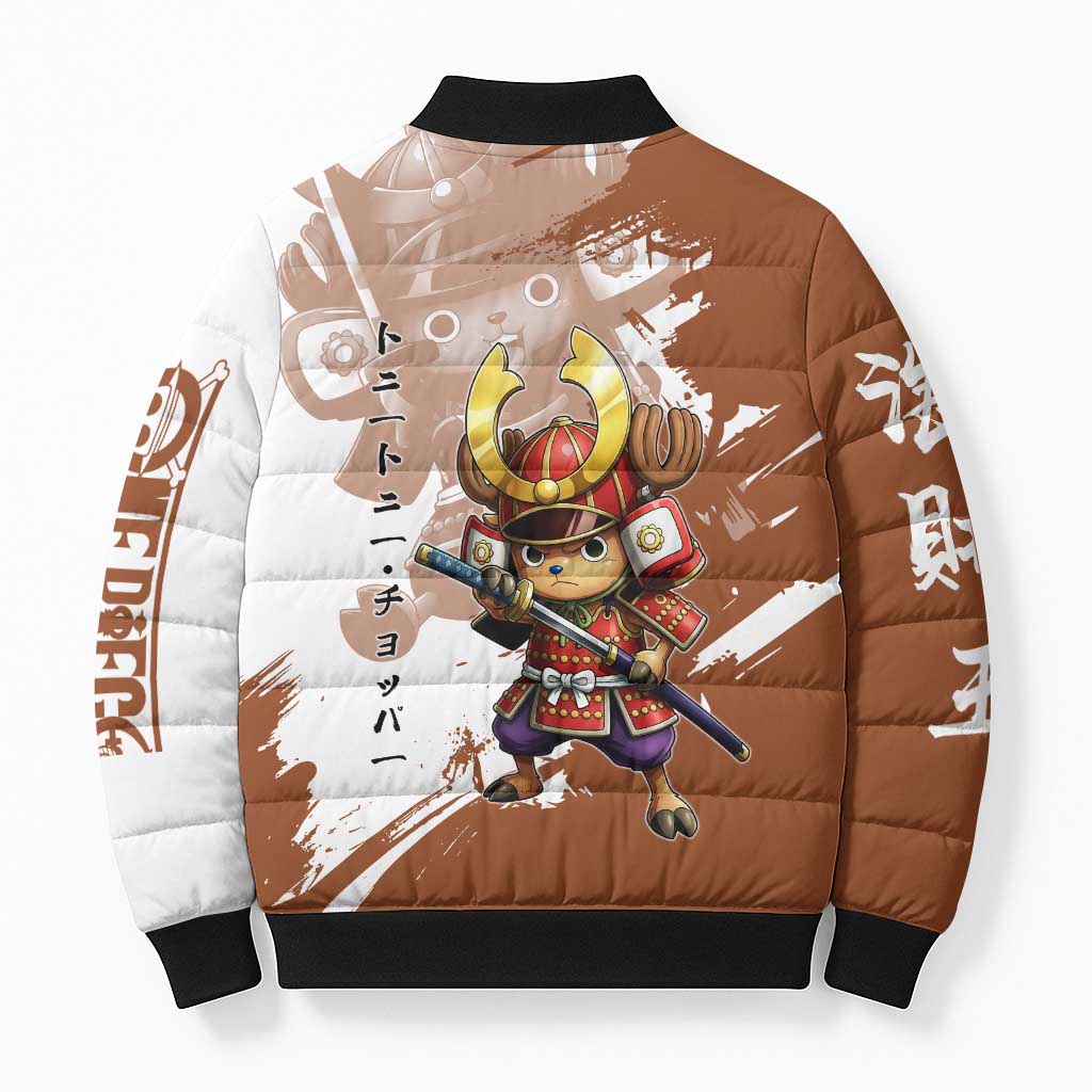 Tony Tony Chopper in Samurai Armor Bomber Puffer Jacket Wano-Inspired Chibi Warrior Style