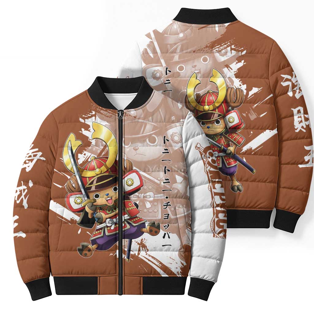 Tony Tony Chopper in Samurai Armor Bomber Puffer Jacket Wano-Inspired Chibi Warrior Style