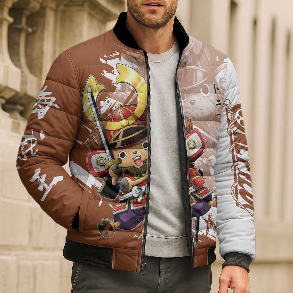Tony Tony Chopper in Samurai Armor Bomber Puffer Jacket Wano-Inspired Chibi Warrior Style