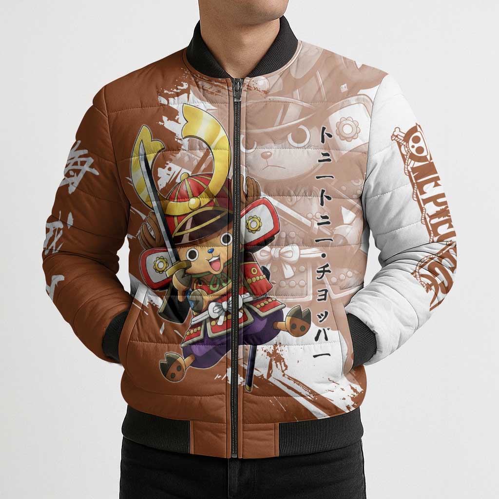 Tony Tony Chopper in Samurai Armor Bomber Puffer Jacket Wano-Inspired Chibi Warrior Style