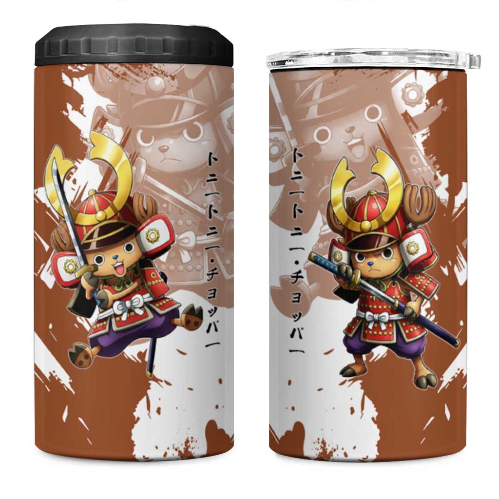 Tony Tony Chopper in Samurai Armor 4 in 1 Can Cooler Tumbler Wano-Inspired Chibi Warrior Style