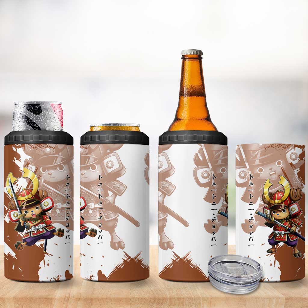 Tony Tony Chopper in Samurai Armor 4 in 1 Can Cooler Tumbler Wano-Inspired Chibi Warrior Style