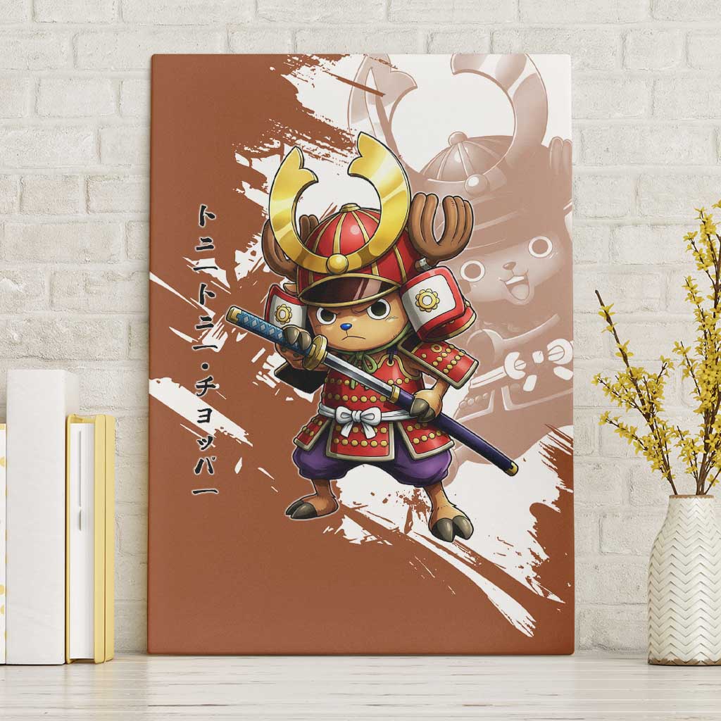 Tony Tony Chopper in Samurai Armor Canvas Wall Art Wano-Inspired Chibi Warrior Style