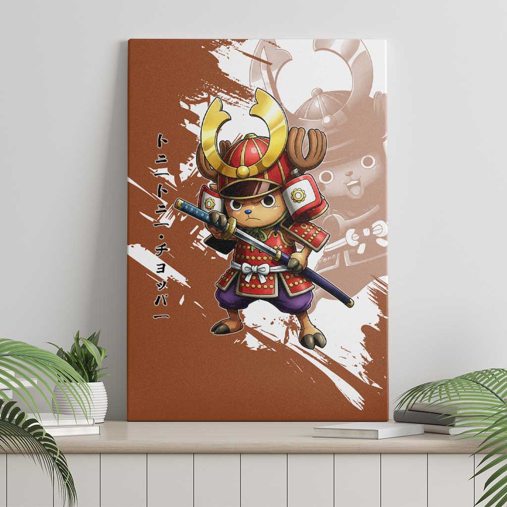 Tony Tony Chopper in Samurai Armor Canvas Wall Art Wano-Inspired Chibi Warrior Style
