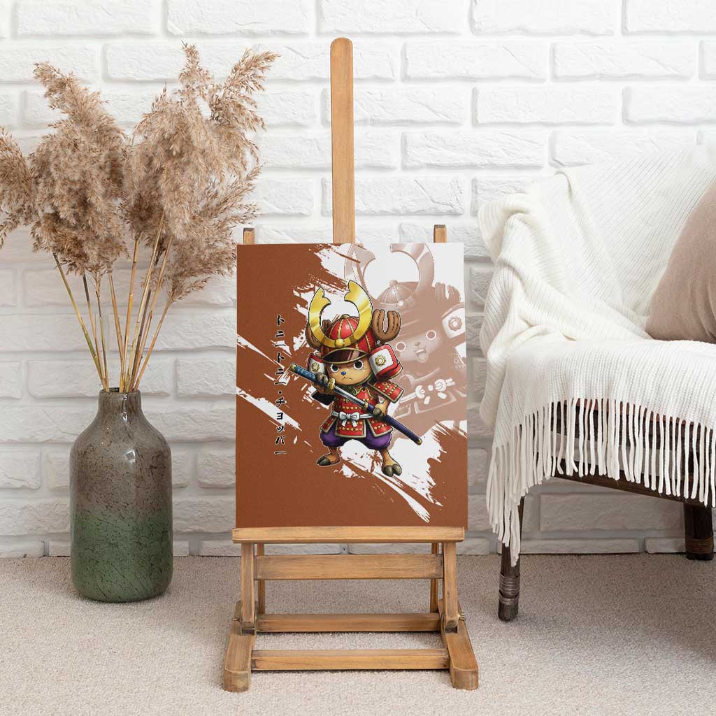 Tony Tony Chopper in Samurai Armor Canvas Wall Art Wano-Inspired Chibi Warrior Style