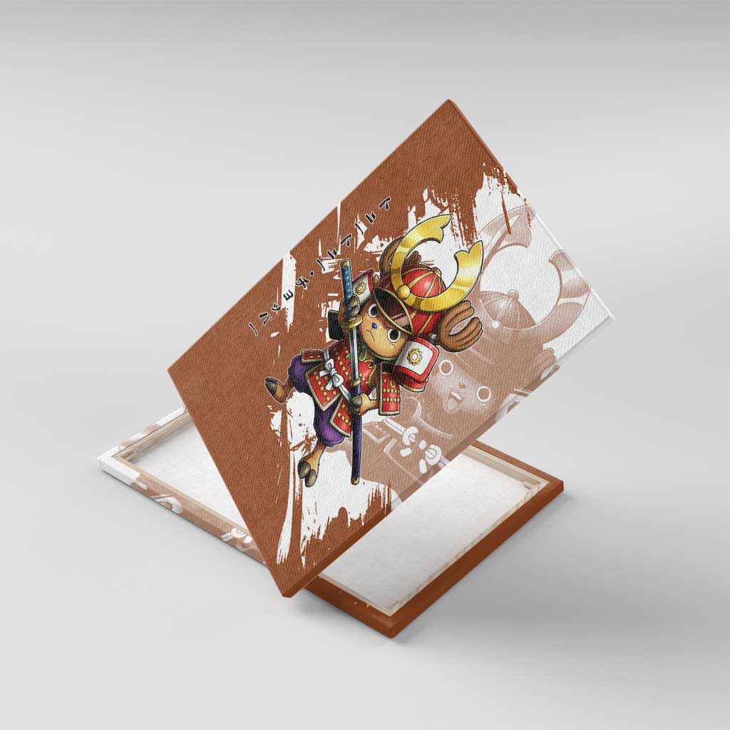 Tony Tony Chopper in Samurai Armor Canvas Wall Art Wano-Inspired Chibi Warrior Style