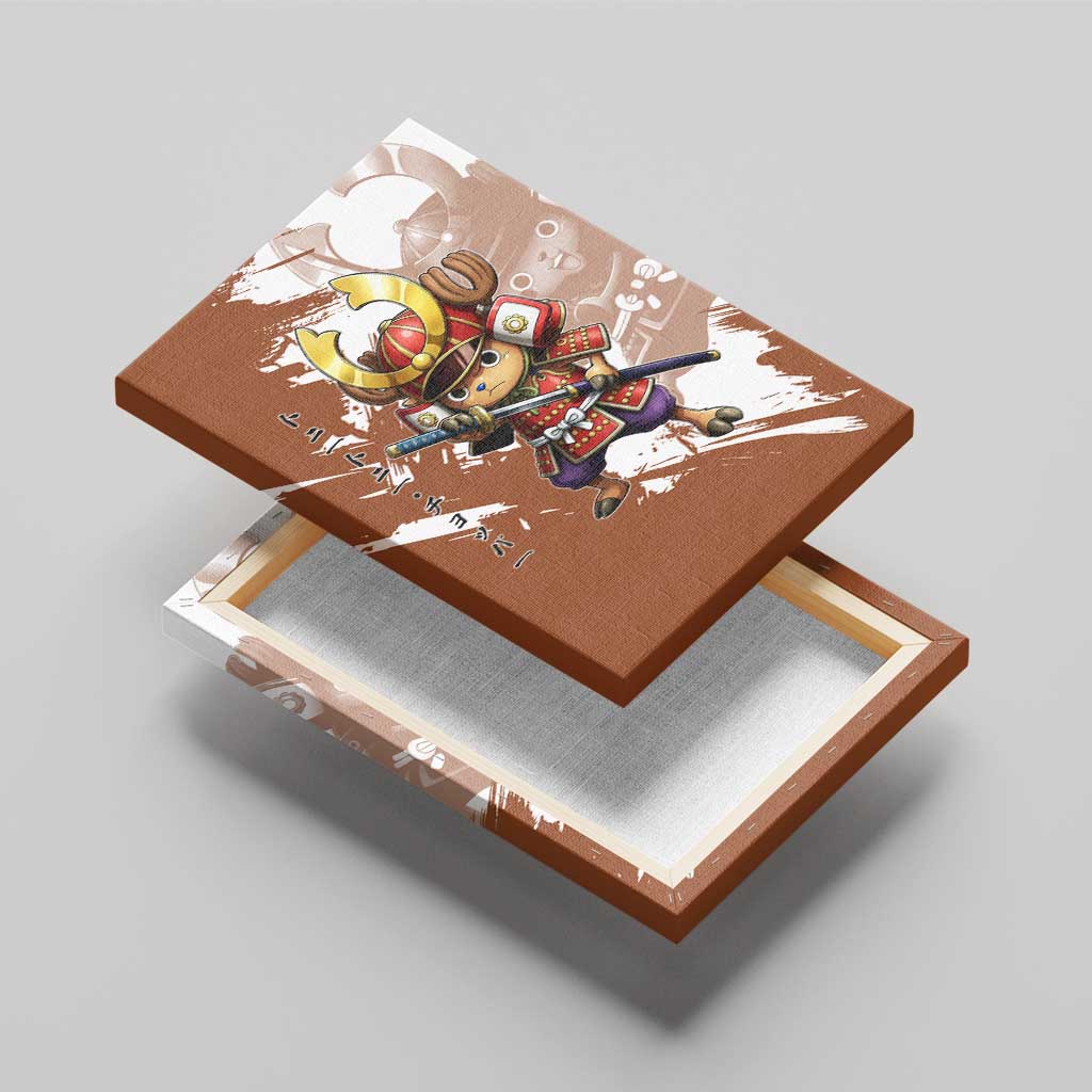 Tony Tony Chopper in Samurai Armor Canvas Wall Art Wano-Inspired Chibi Warrior Style