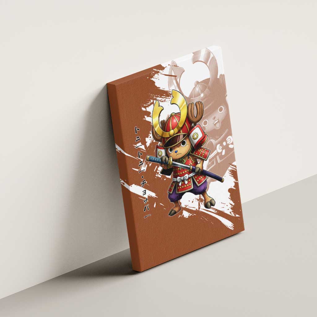 Tony Tony Chopper in Samurai Armor Canvas Wall Art Wano-Inspired Chibi Warrior Style