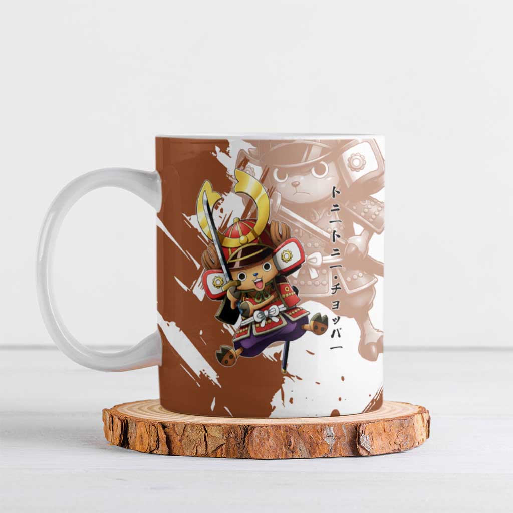 Tony Tony Chopper in Samurai Armor Ceramic Mug Wano-Inspired Chibi Warrior Style