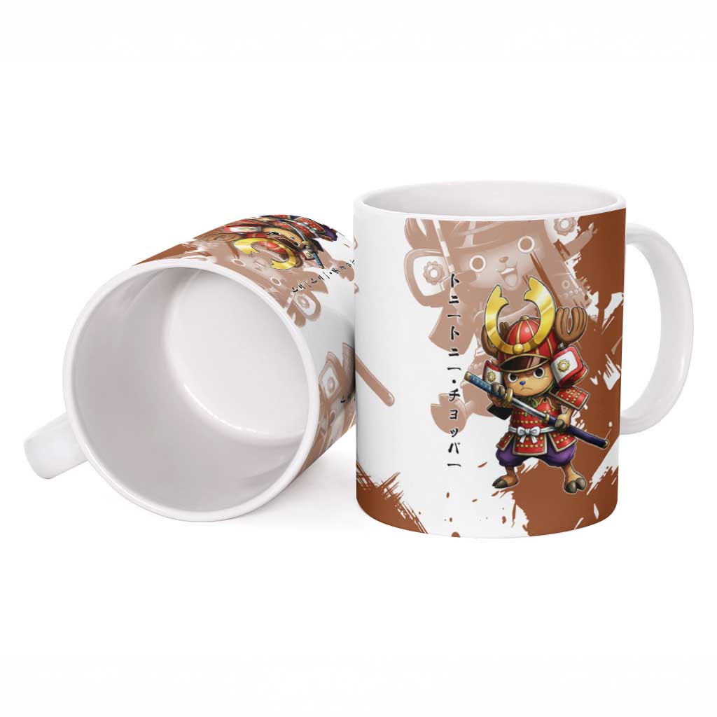 Tony Tony Chopper in Samurai Armor Ceramic Mug Wano-Inspired Chibi Warrior Style