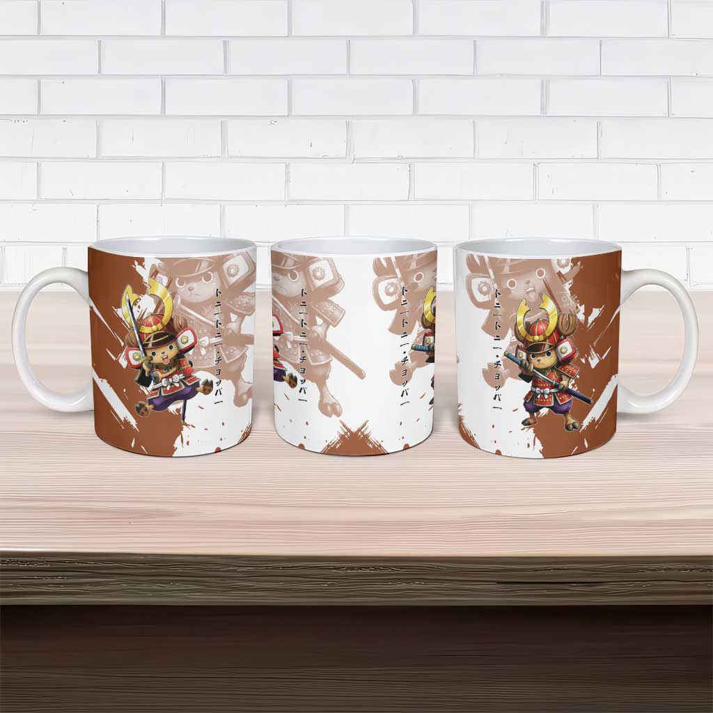 Tony Tony Chopper in Samurai Armor Ceramic Mug Wano-Inspired Chibi Warrior Style