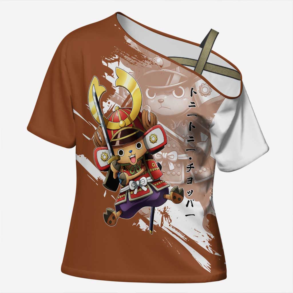 Tony Tony Chopper in Samurai Armor Cross Shoulder Shirt Wano-Inspired Chibi Warrior Style
