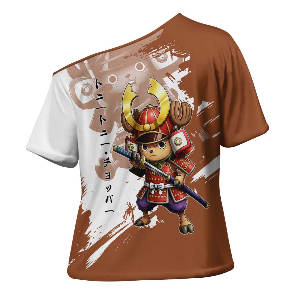 Tony Tony Chopper in Samurai Armor Cross Shoulder Shirt Wano-Inspired Chibi Warrior Style