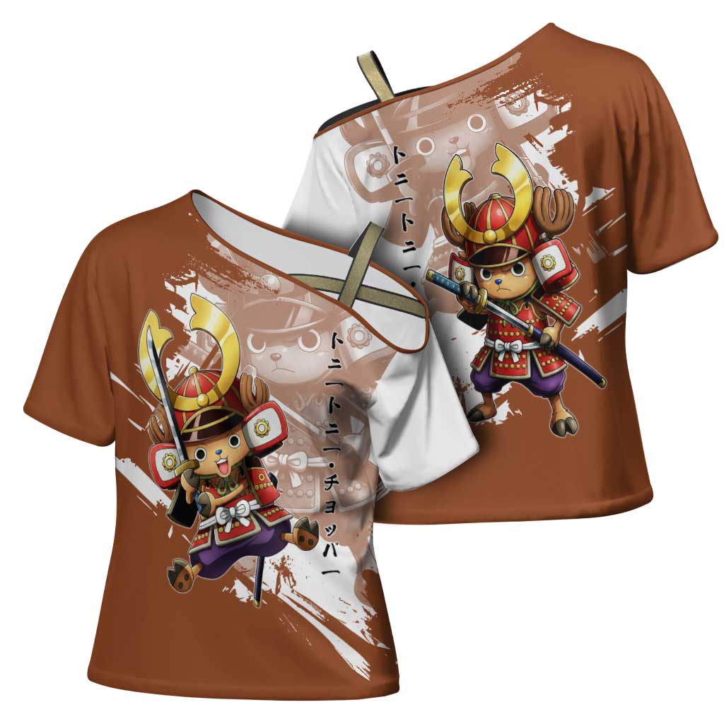 Tony Tony Chopper in Samurai Armor Cross Shoulder Shirt Wano-Inspired Chibi Warrior Style
