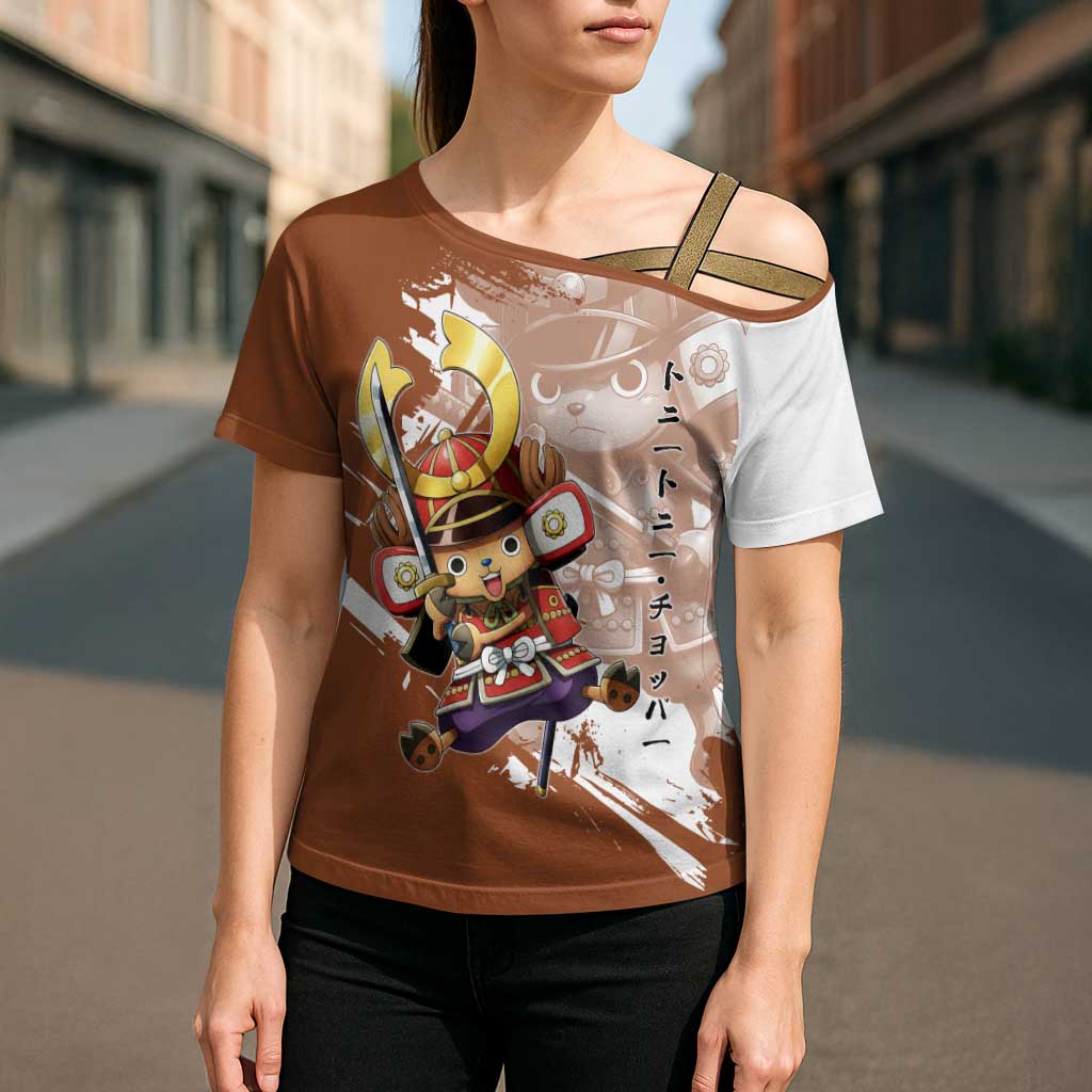 Tony Tony Chopper in Samurai Armor Cross Shoulder Shirt Wano-Inspired Chibi Warrior Style