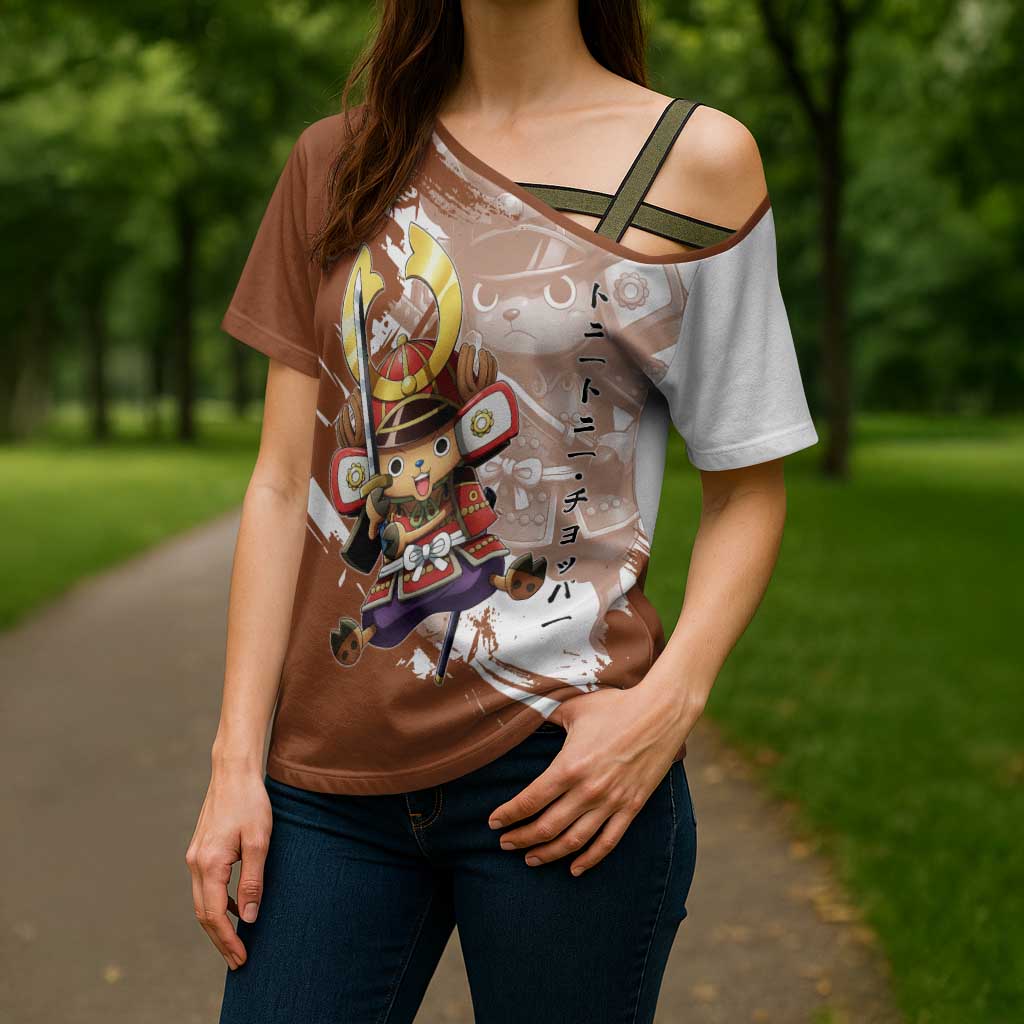Tony Tony Chopper in Samurai Armor Cross Shoulder Shirt Wano-Inspired Chibi Warrior Style