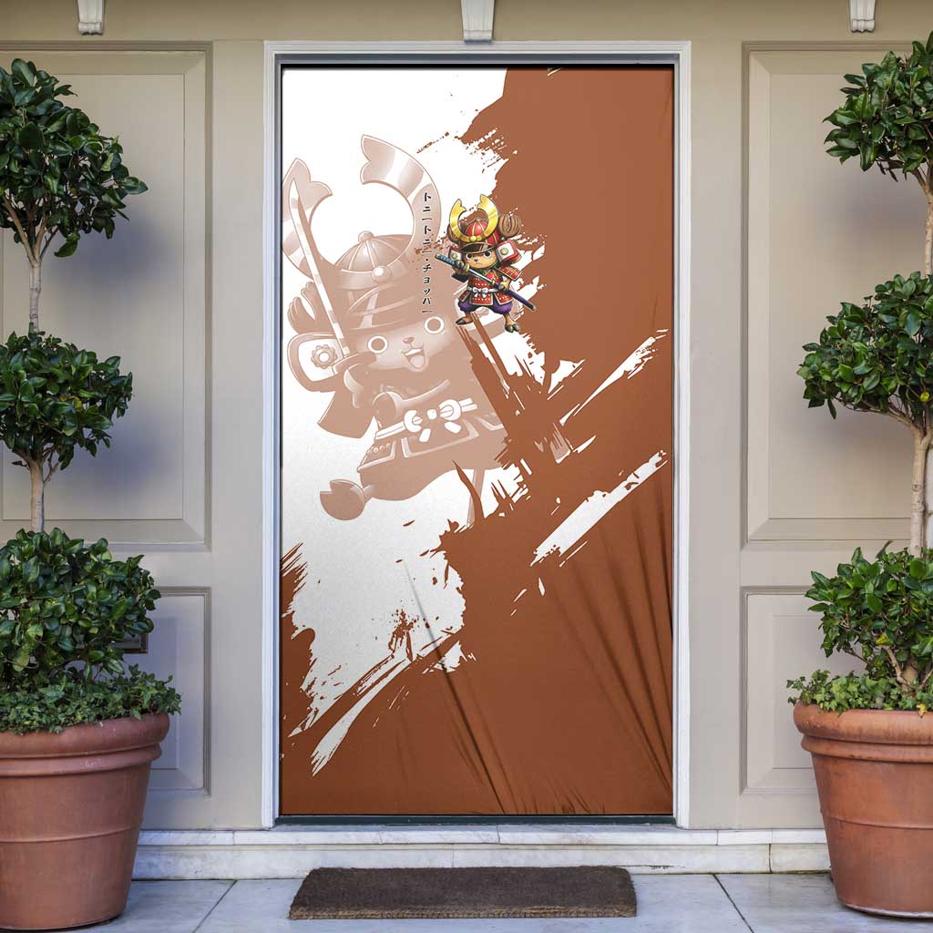Tony Tony Chopper in Samurai Armor Door Cover Wano-Inspired Chibi Warrior Style