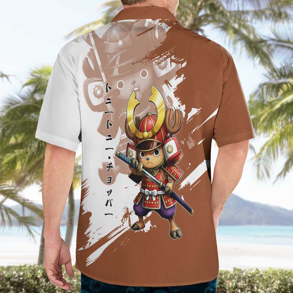 Tony Tony Chopper in Samurai Armor Hawaiian Shirt Wano-Inspired Chibi Warrior Style
