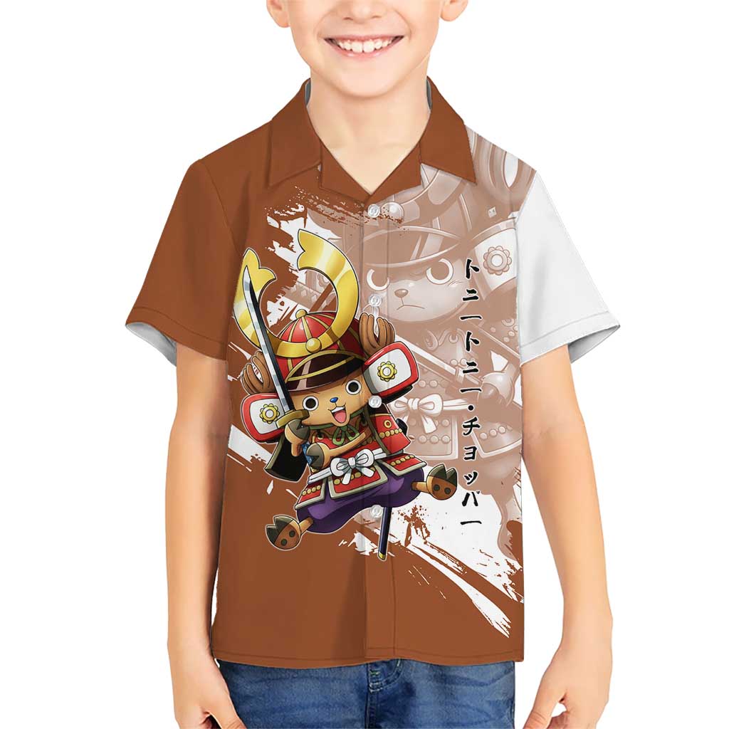 Tony Tony Chopper in Samurai Armor Hawaiian Shirt Wano-Inspired Chibi Warrior Style