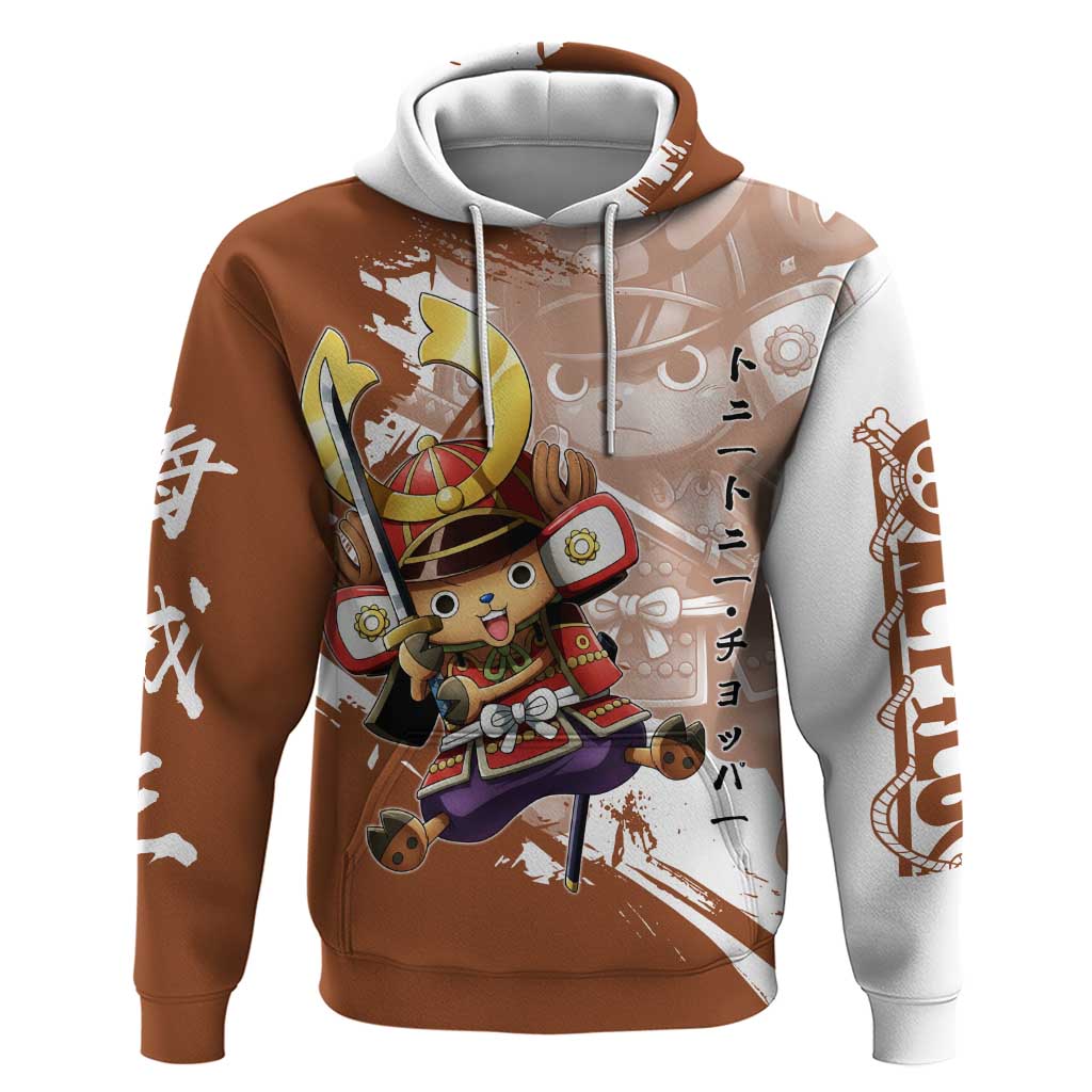 Tony Tony Chopper in Samurai Armor Hoodie Wano-Inspired Chibi Warrior Style