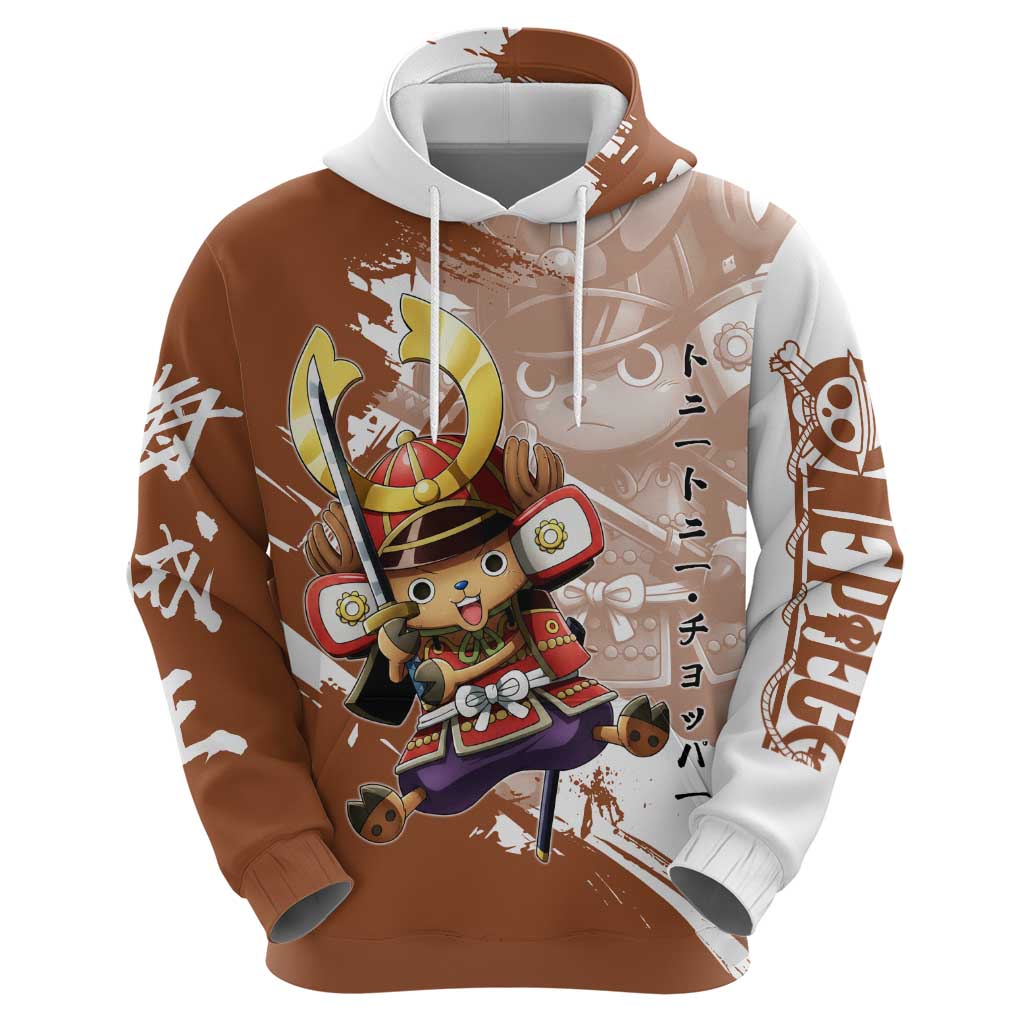 Tony Tony Chopper in Samurai Armor Hoodie Wano-Inspired Chibi Warrior Style