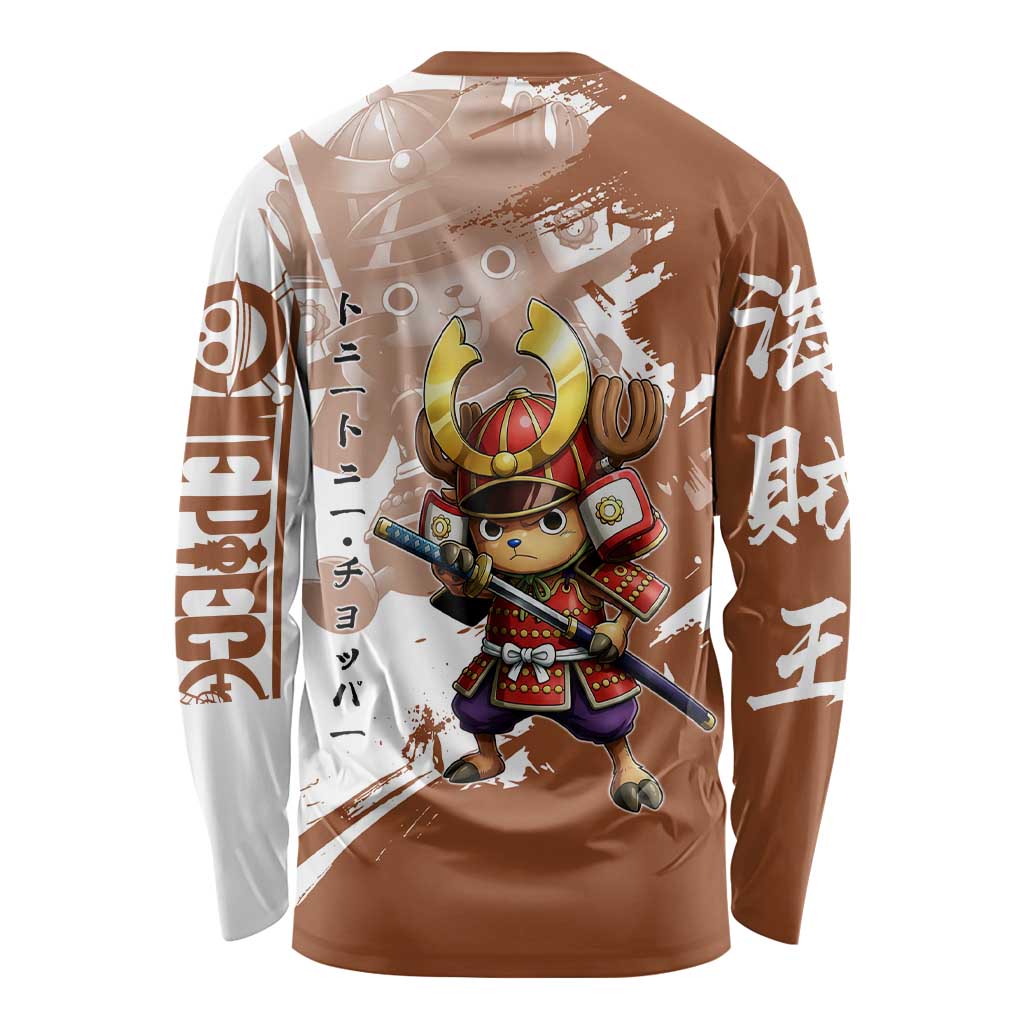 Tony Tony Chopper in Samurai Armor Long Sleeve Shirt Wano-Inspired Chibi Warrior Style