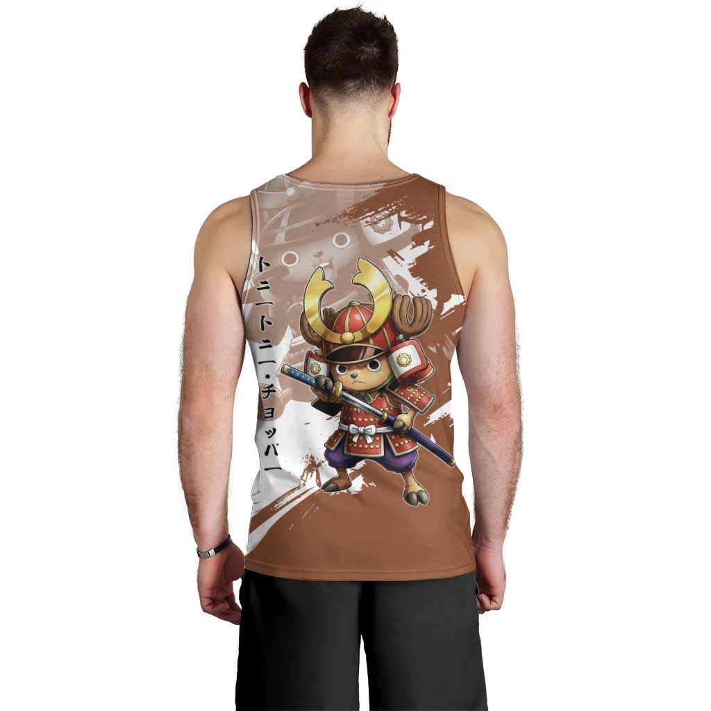 Tony Tony Chopper in Samurai Armor Men Tank Top Wano-Inspired Chibi Warrior Style