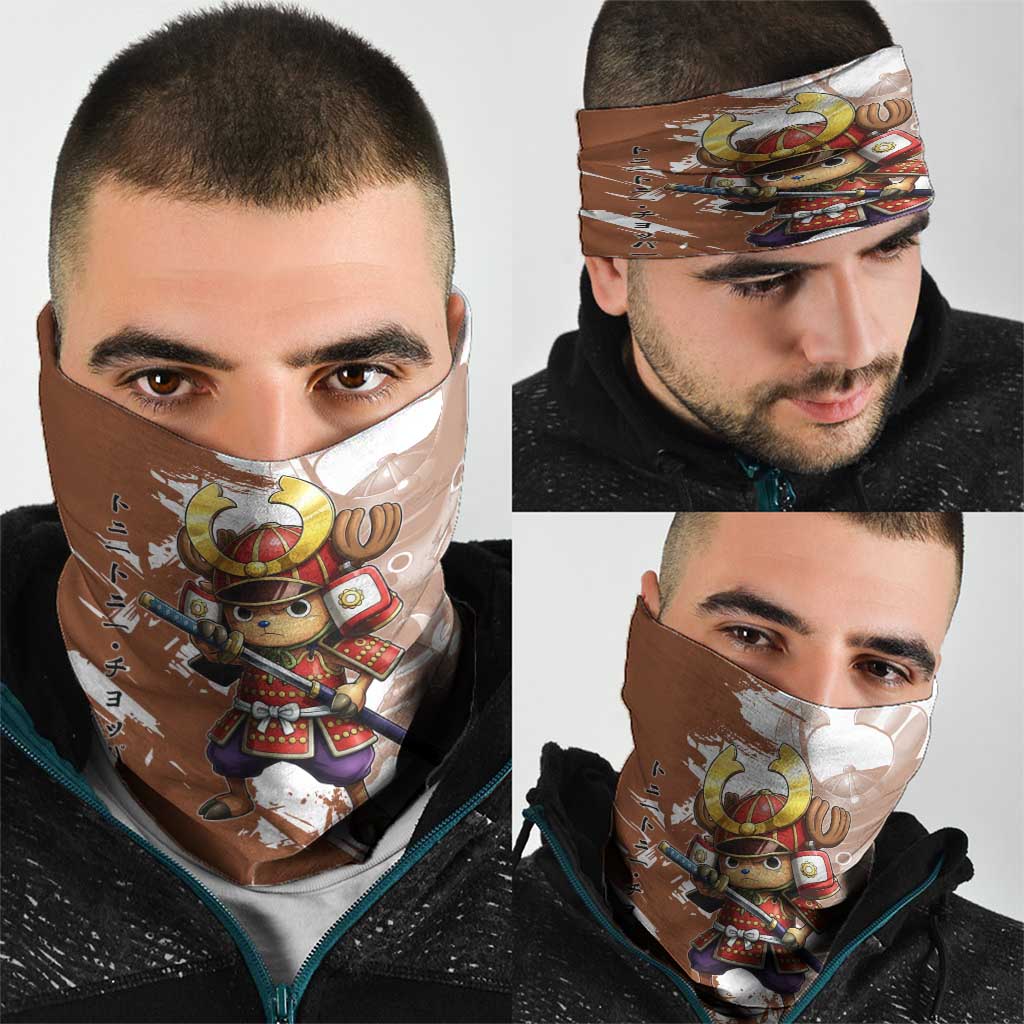 Tony Tony Chopper in Samurai Armor Neck Gaiter Wano-Inspired Chibi Warrior Style