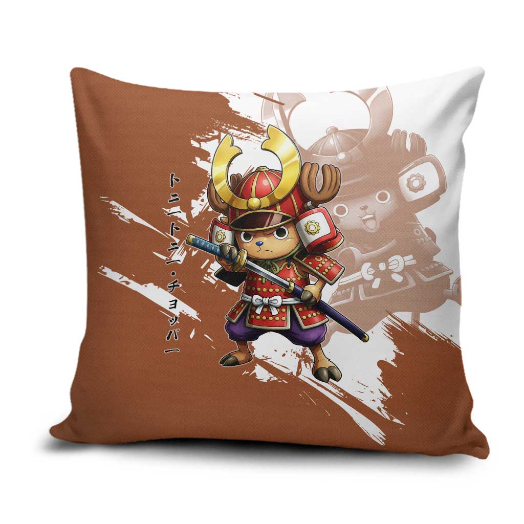 Tony Tony Chopper in Samurai Armor Pillow Cover Wano-Inspired Chibi Warrior Style