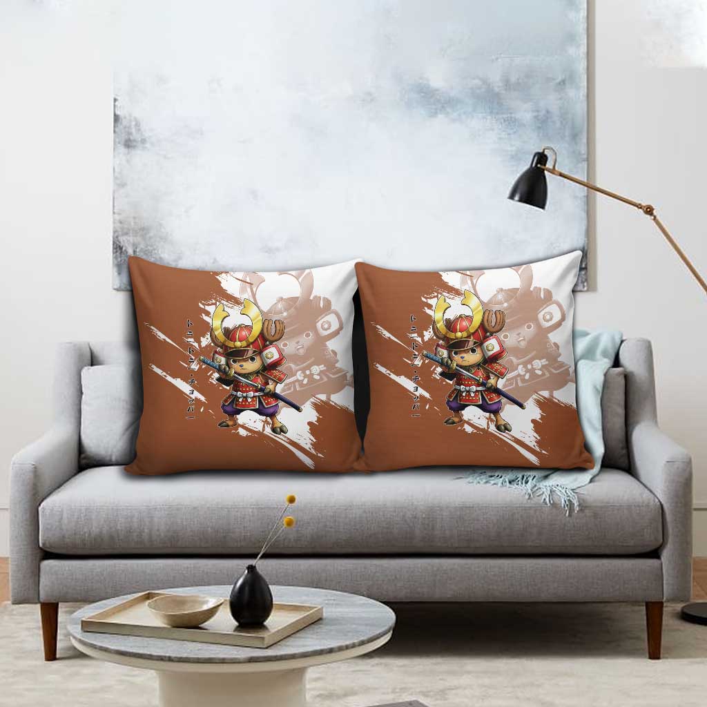 Tony Tony Chopper in Samurai Armor Pillow Cover Wano-Inspired Chibi Warrior Style