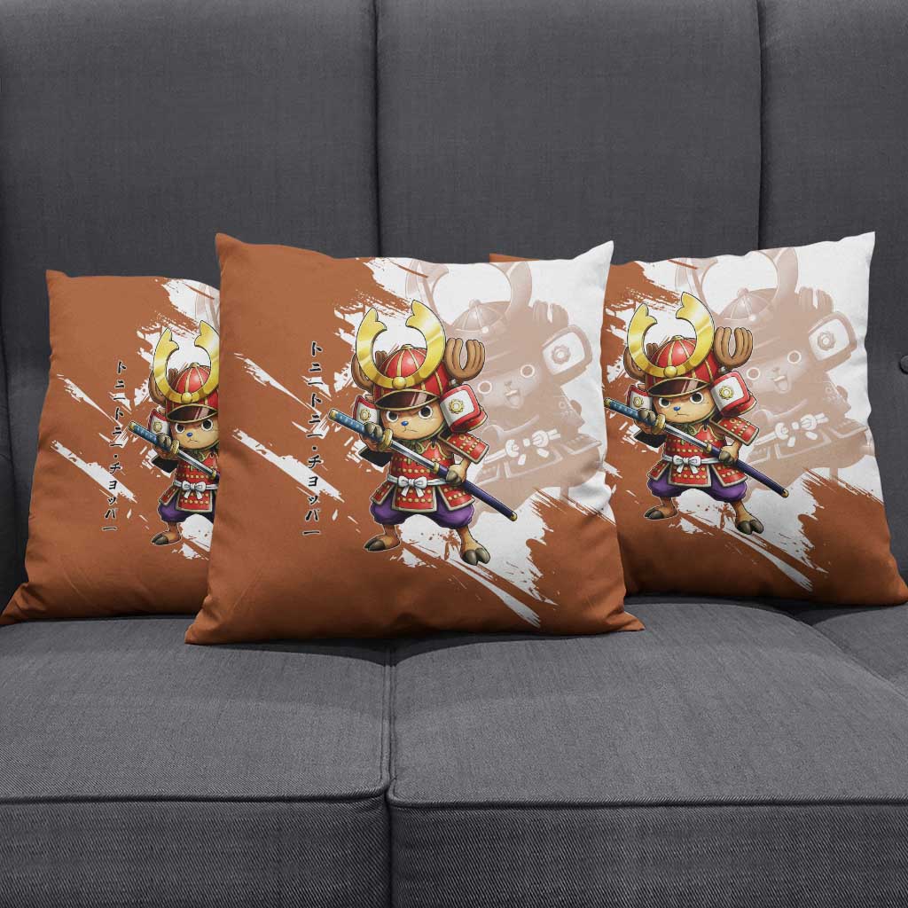 Tony Tony Chopper in Samurai Armor Pillow Cover Wano-Inspired Chibi Warrior Style
