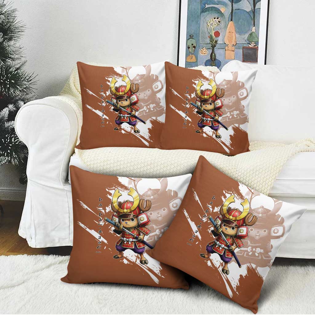 Tony Tony Chopper in Samurai Armor Pillow Cover Wano-Inspired Chibi Warrior Style