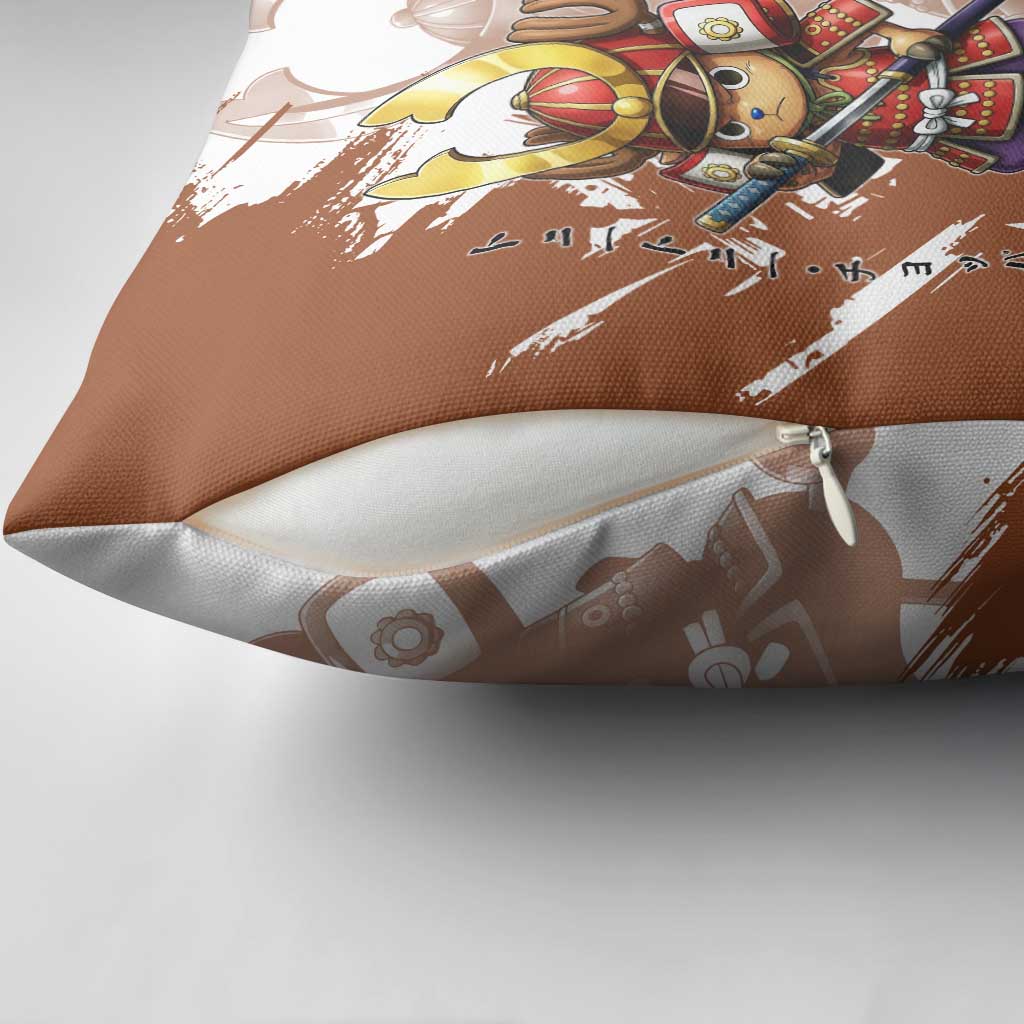Tony Tony Chopper in Samurai Armor Pillow Cover Wano-Inspired Chibi Warrior Style