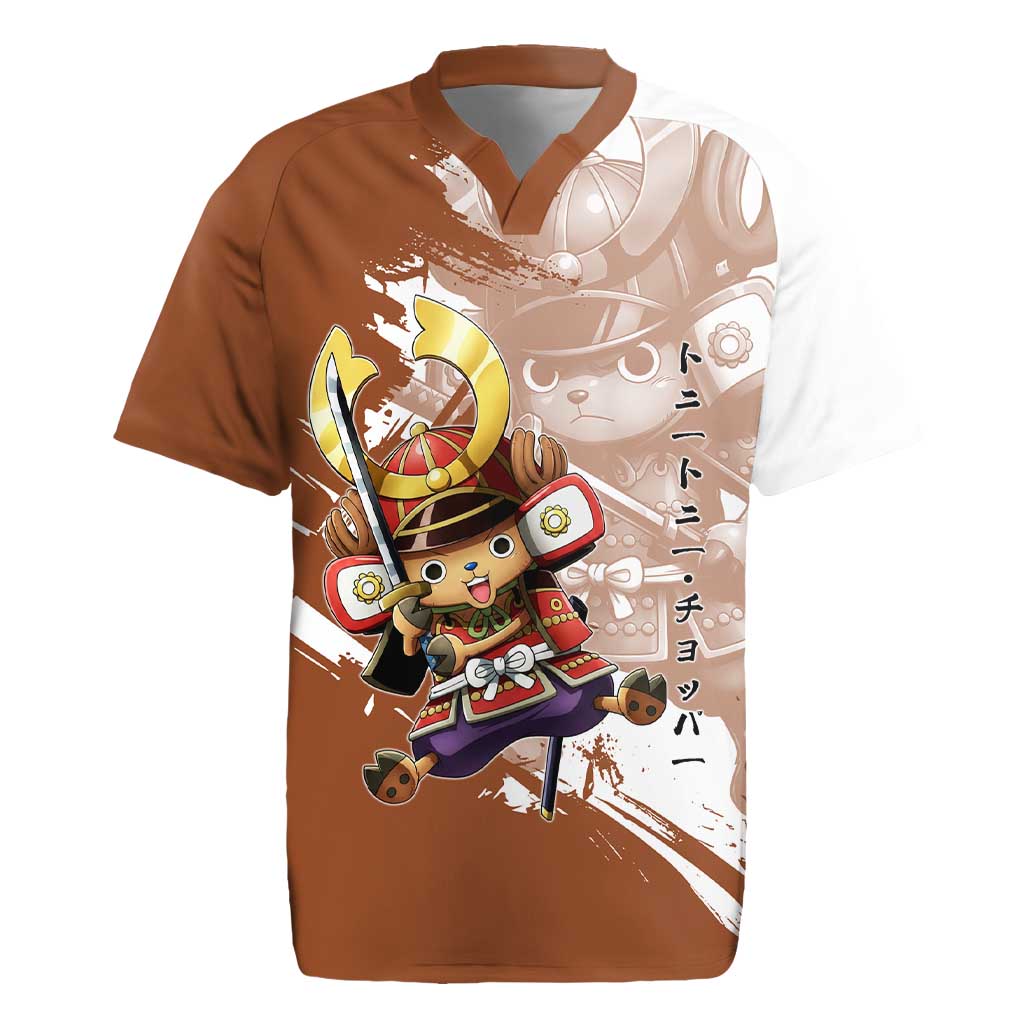 Tony Tony Chopper in Samurai Armor Rugby Jersey Wano-Inspired Chibi Warrior Style