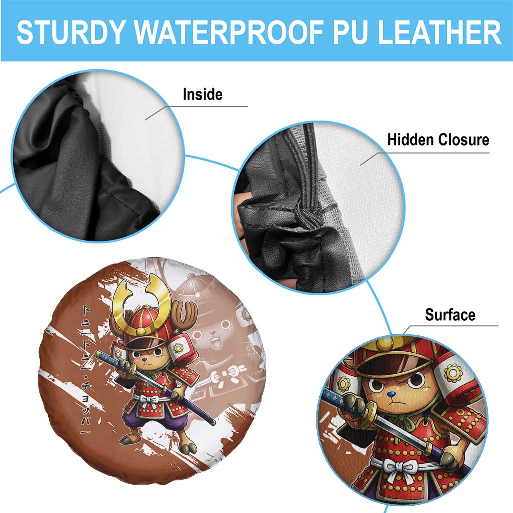 Tony Tony Chopper in Samurai Armor Spare Tire Cover Wano-Inspired Chibi Warrior Style